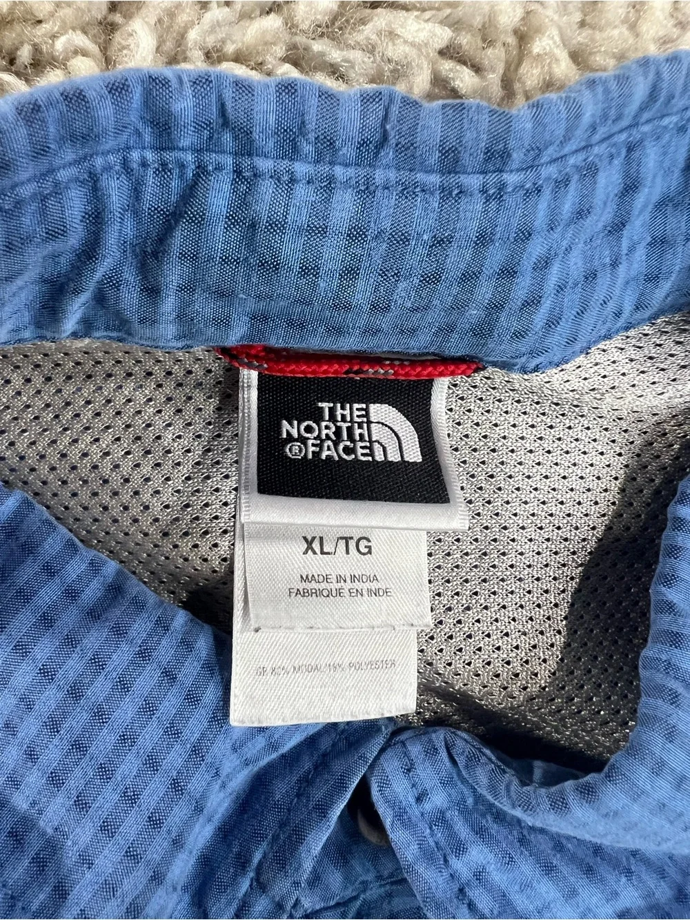 The North Face Men's Short-Sleeve Button-Down Shirt in Blue XL